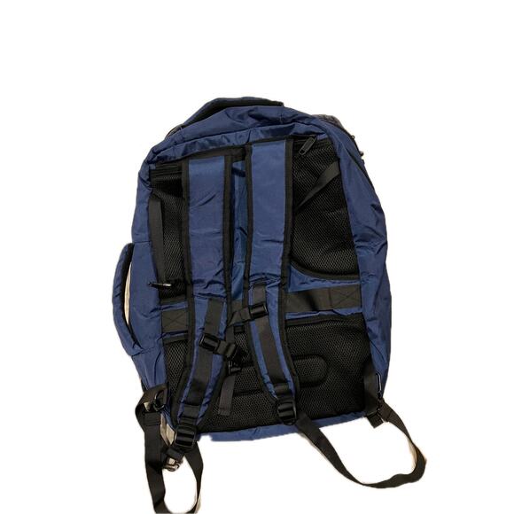 Matein Clamshell Blue Black Padded Backpack - Picture 2 of 3